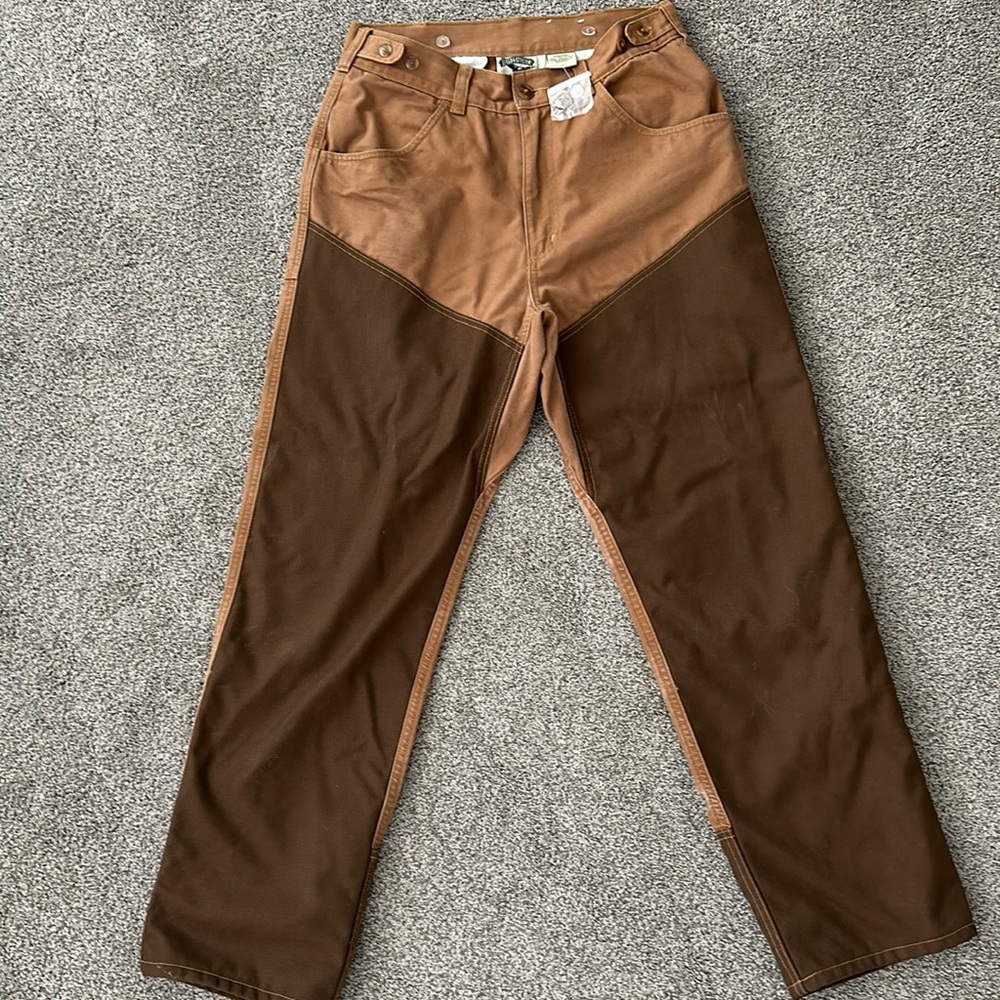 FIELD & STREAM MENS FIELD HUNTING FISHING PANTS COTTON CANVAS BRIAR RESISTANT